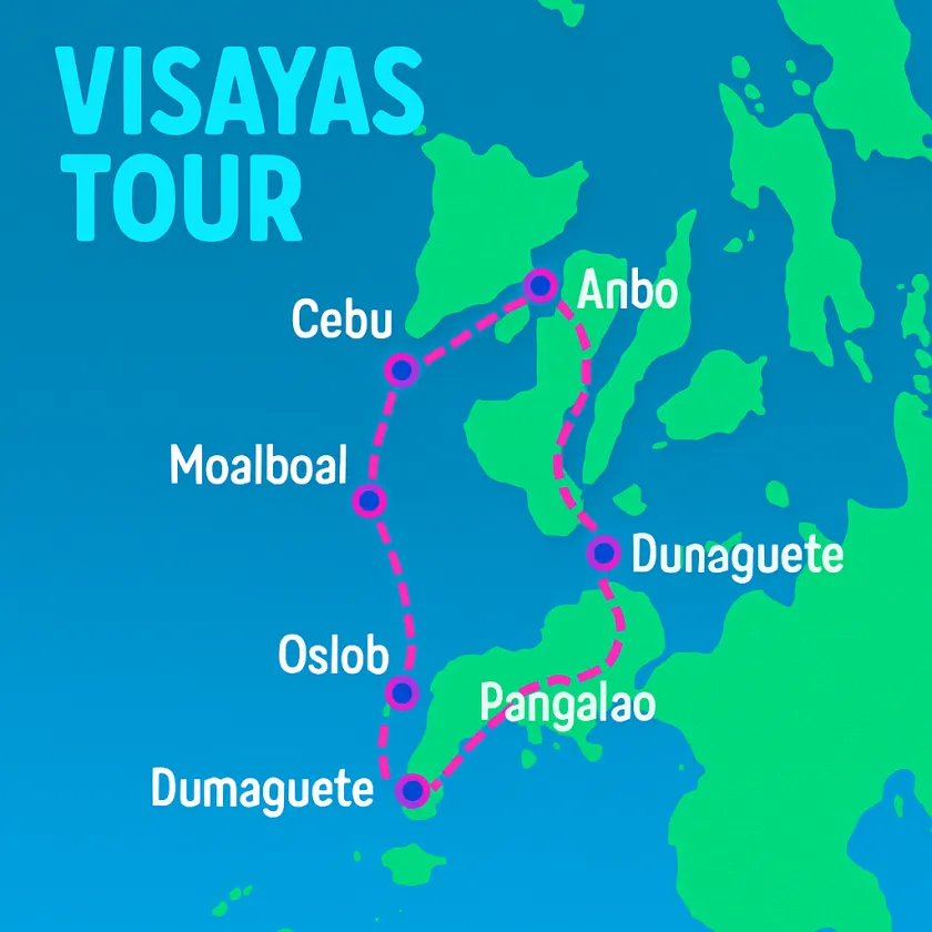 Reiseroute Visayas Tour